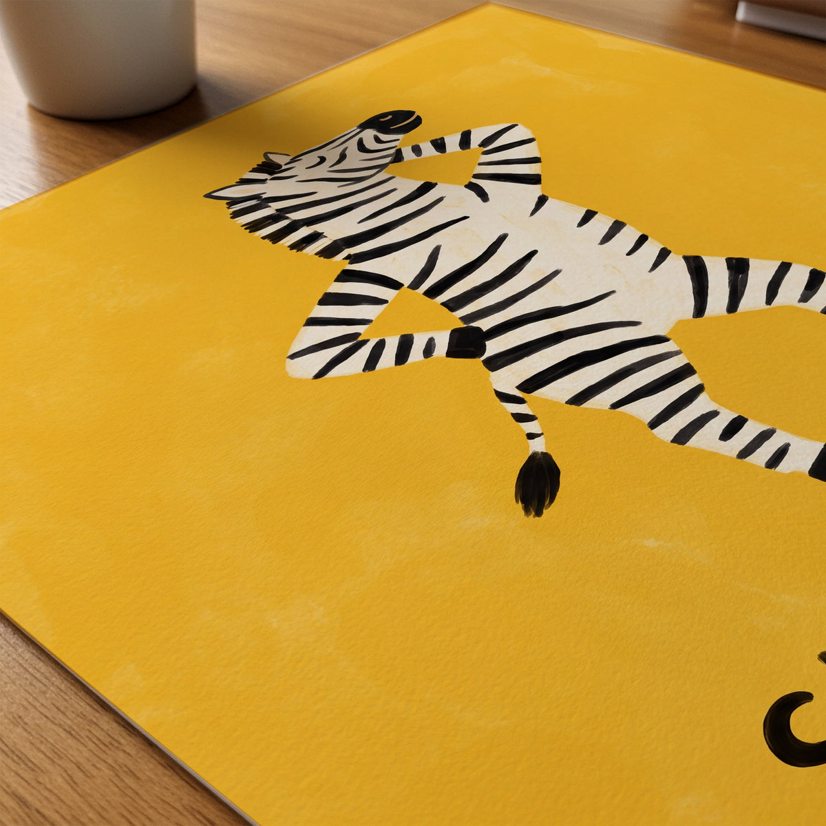 Stripe a Pose Poster – närbild på papper
