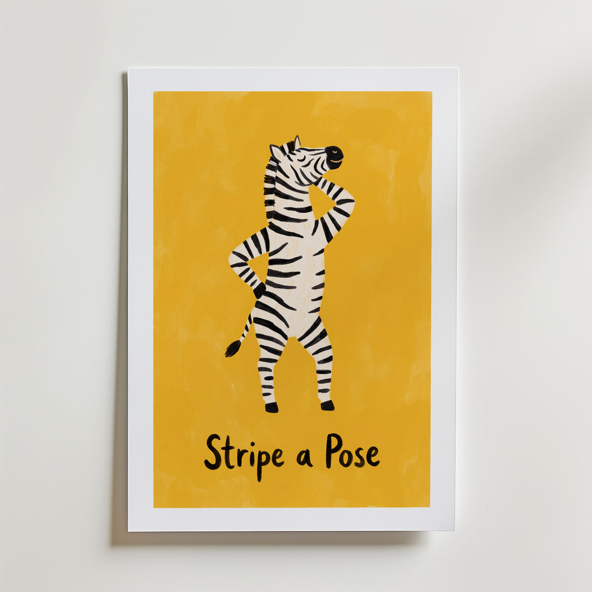 Stripe a Pose Poster – med passepartout