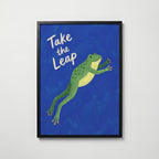 Take the Leap Poster – svart ram