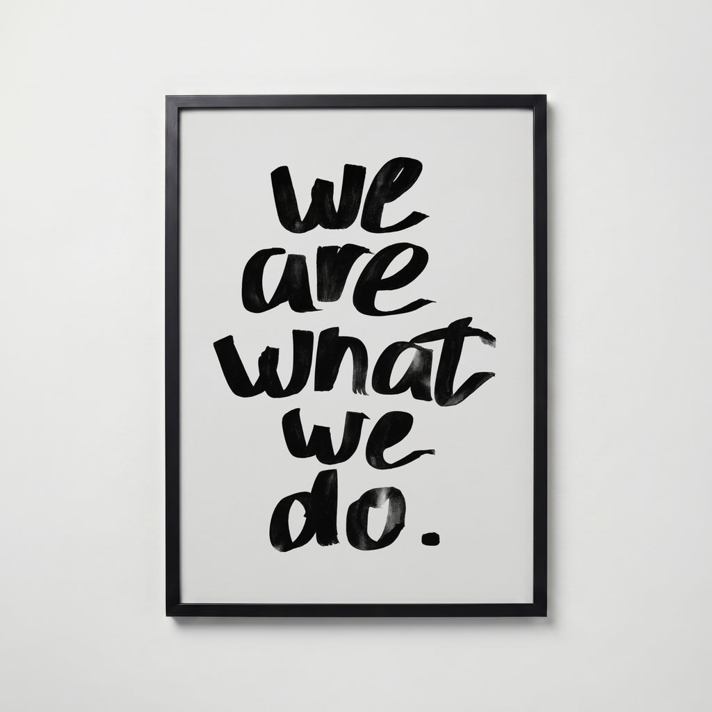 Brushstroke Manifesto Poster – svart ram