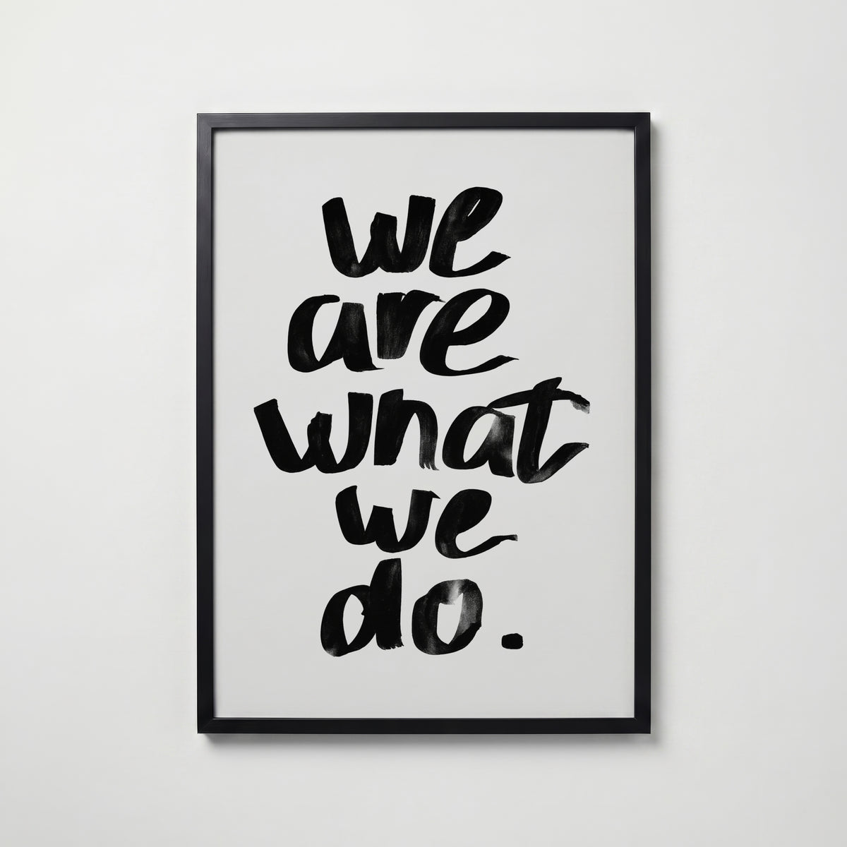 Brushstroke Manifesto Poster – svart ram