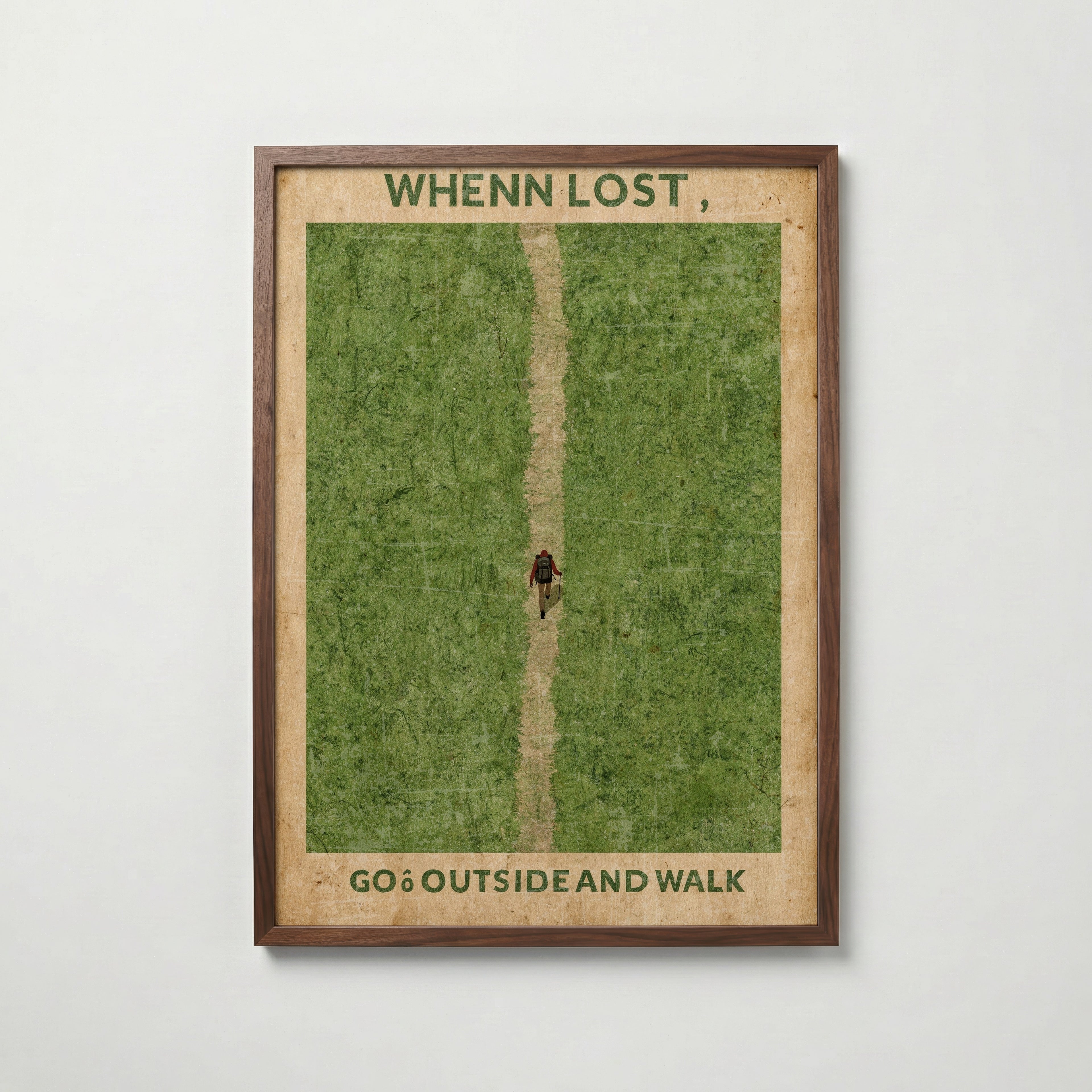 When Lost Walk Poster i vardagsrumsmiljö