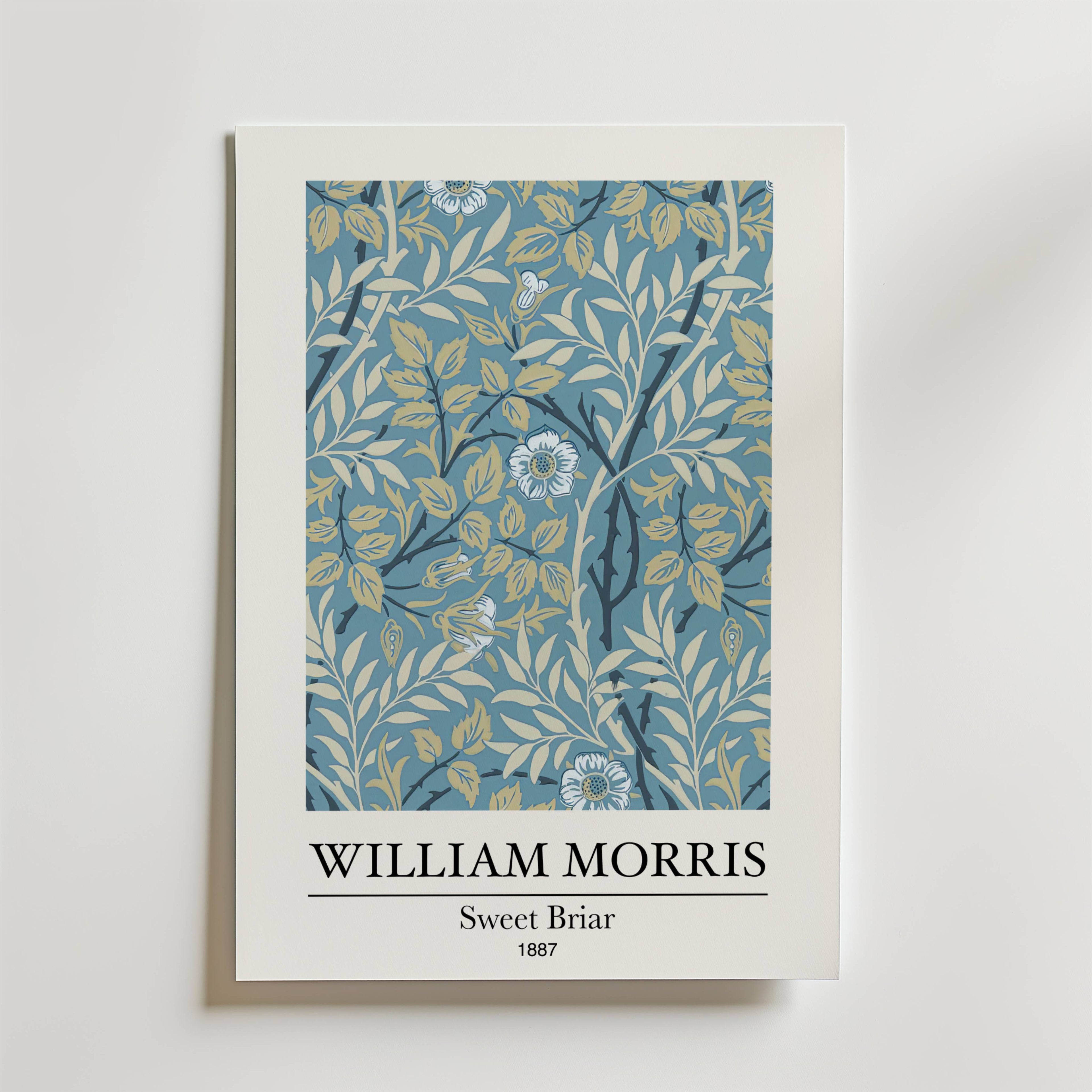 William Morris Sweet Briar – stilfullt konsttryck från Bozetto, tryckt på matt finpapper