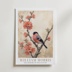 William Morris Bullfinch on Flowering Quince Poster – med passepartout