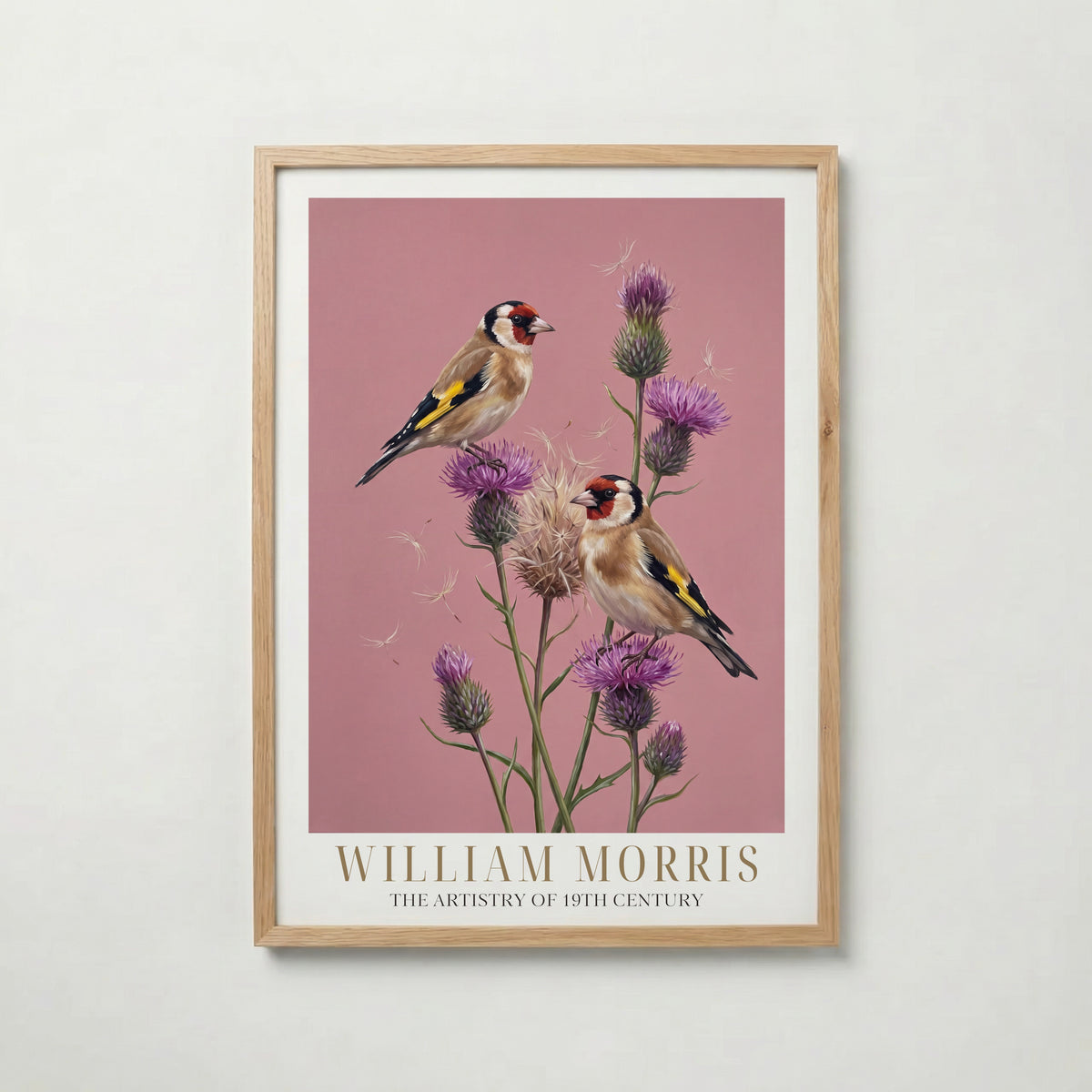 William Morris Goldfinches on Thistles Poster – ekram