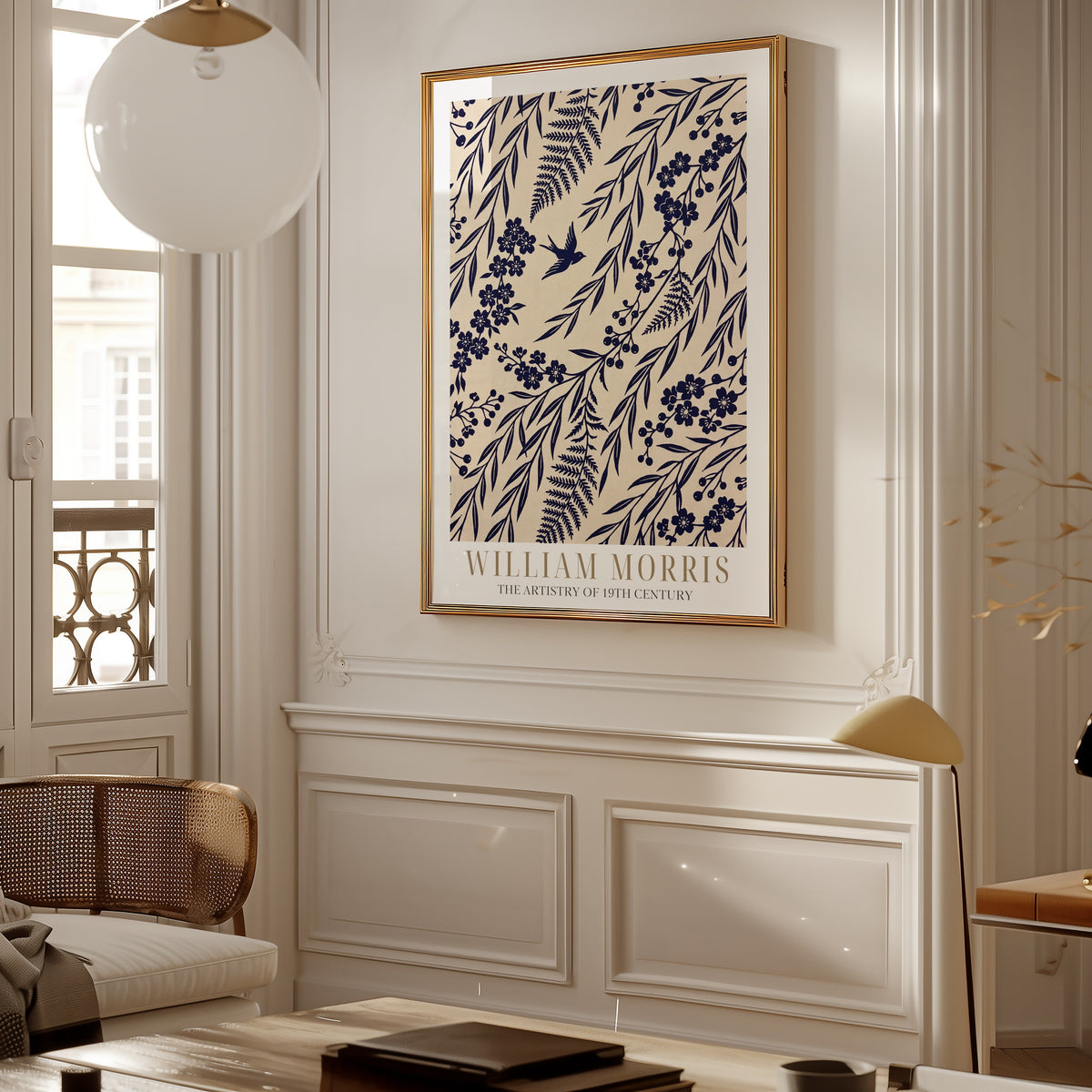 William Morris Indigo Willow Silhouette Poster – i rum 5