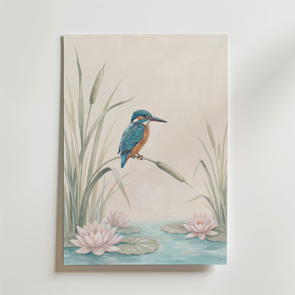 William Morris Kingfisher by the Lily Pond Poster – canvas utan passepartout