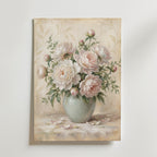 William Morris Peonies in a Celadon Vase Poster – canvas utan passepartout
