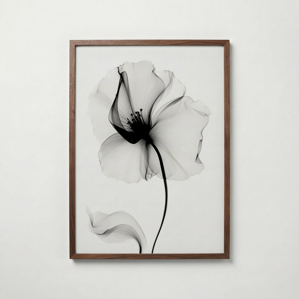 Veiled Poppy Bloom Poster – valnötsram