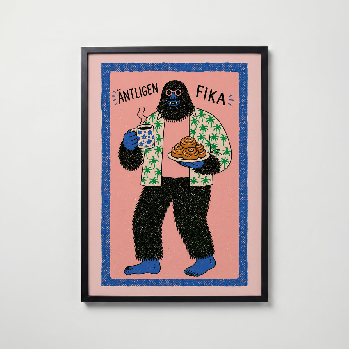 Äntligen Fika Poster – svart ram