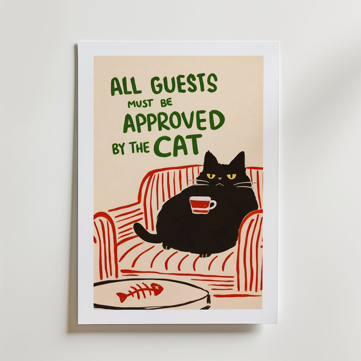Approved by the Cat Poster – med passepartout