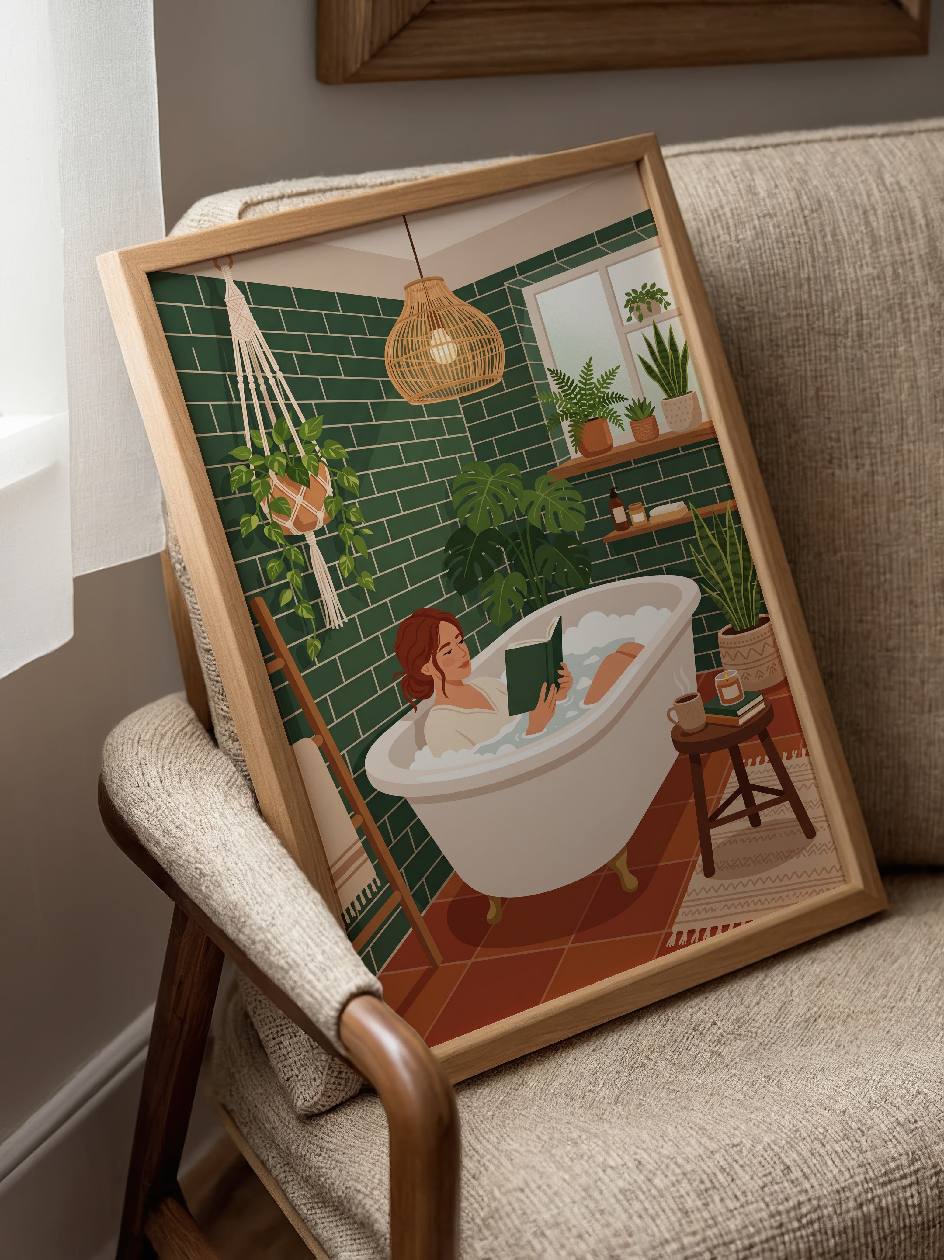 Bath Ritual Poster i hemmiljö, konst från Bozetto