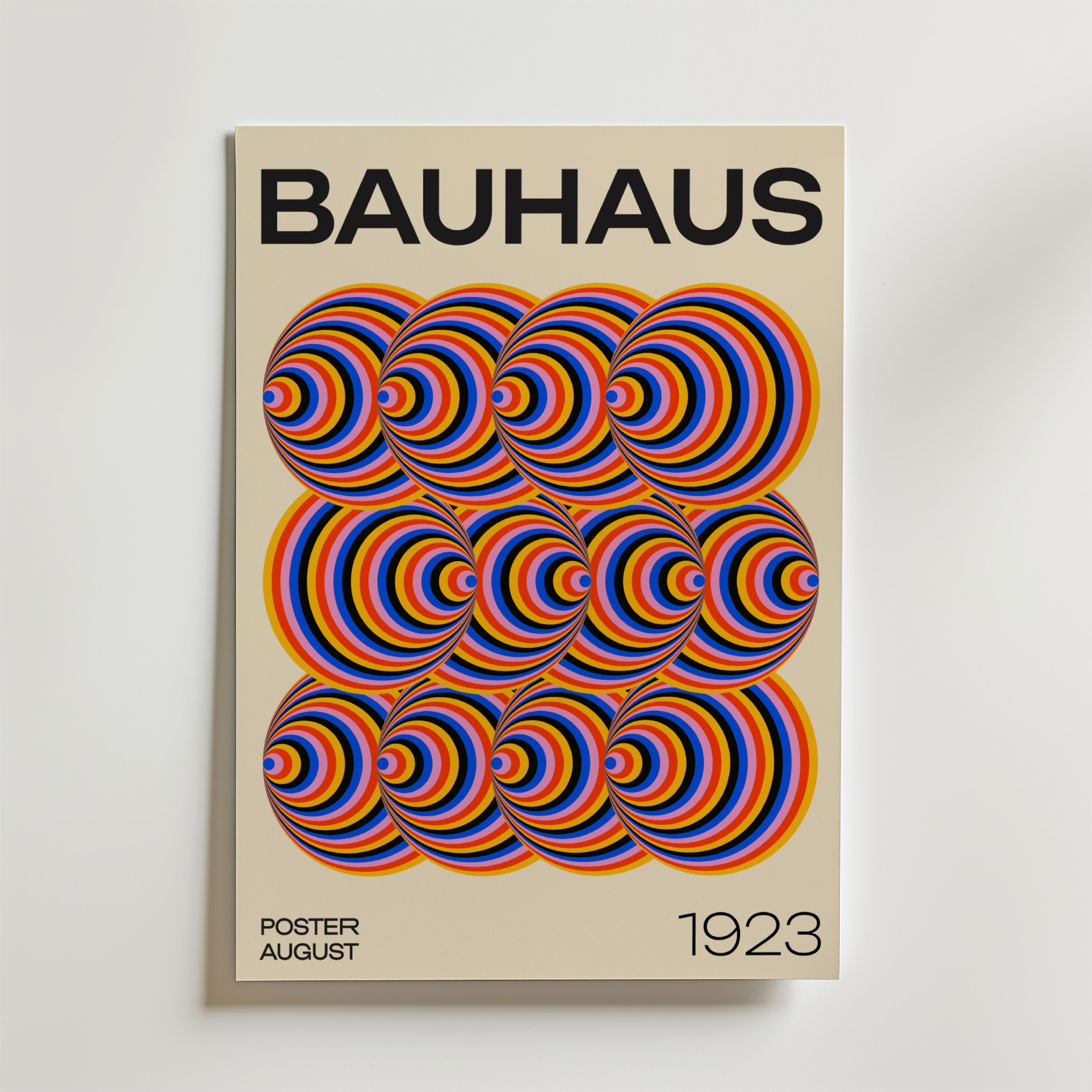 Bauhaus Echo – stilfullt konsttryck från Bozetto, tryckt på matt finpapper i hög tryckkvalitet