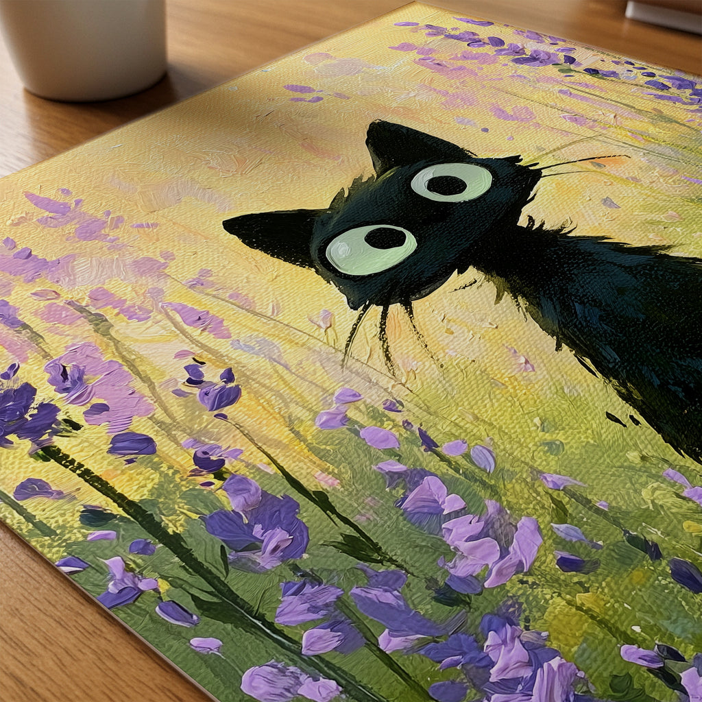 A Tiny Black Cat – närbild på papper
