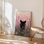 Cat in Bloom Poster i ram i stilren miljö