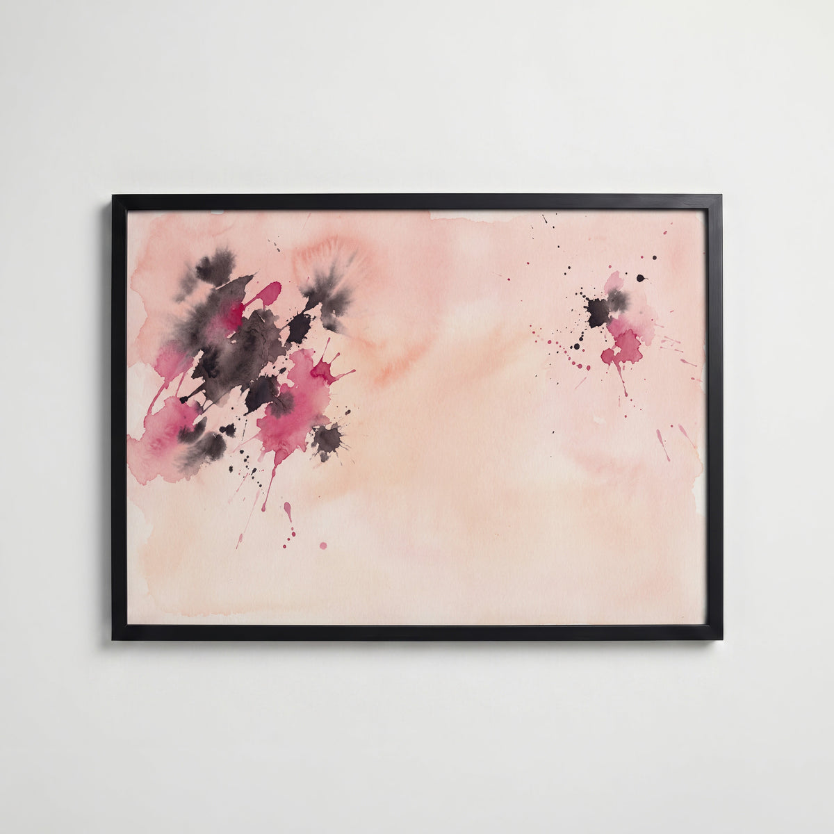 Blush Abstract Poster – svart ram