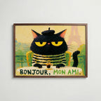 Bonjour Mon Ami Poster – valnötsram