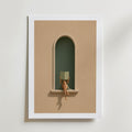 Elegant Book Reader Poster – med passepartout
