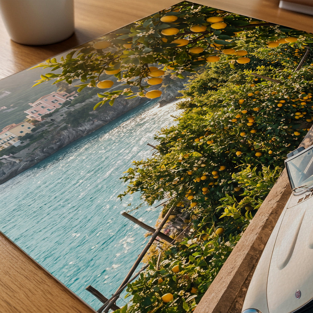 Cabriolet vid Citronlunden Poster – närbild på papper