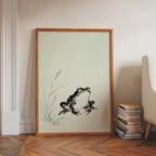 Celadon Frog Poster i japandirum – stillsam tuschgroda, fri frakt över 499 kr