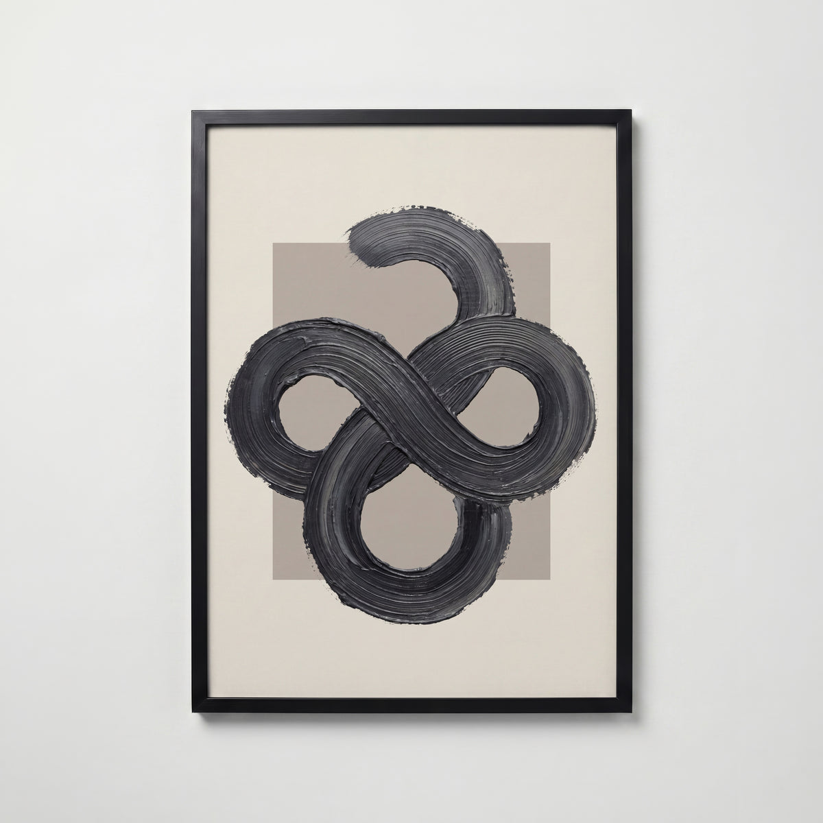 Charcoal Infinity Poster – svart ram