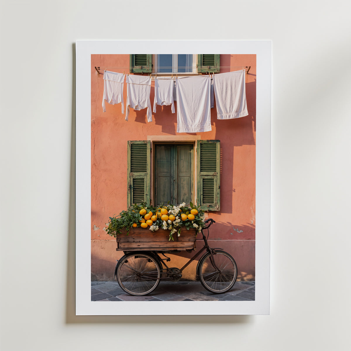 Citroncykel Poster – med passepartout