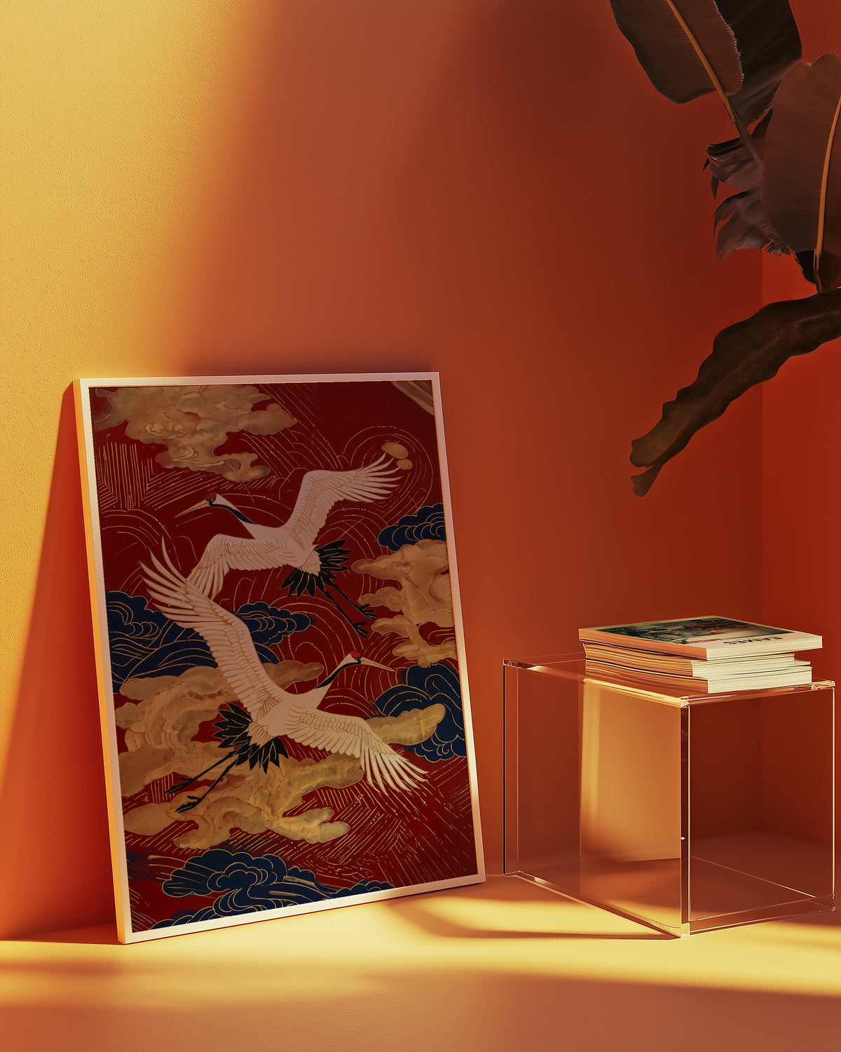 Crimson Cranes Poster – i rum 4
