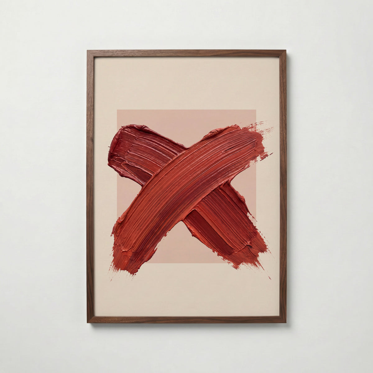 Crimson Cross Poster – valnötsram