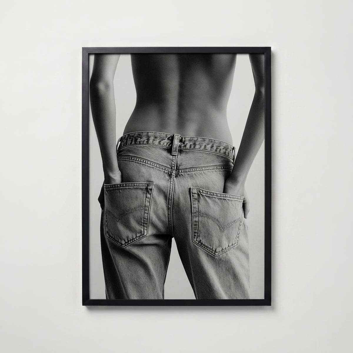 Denim Muse Poster – svart ram