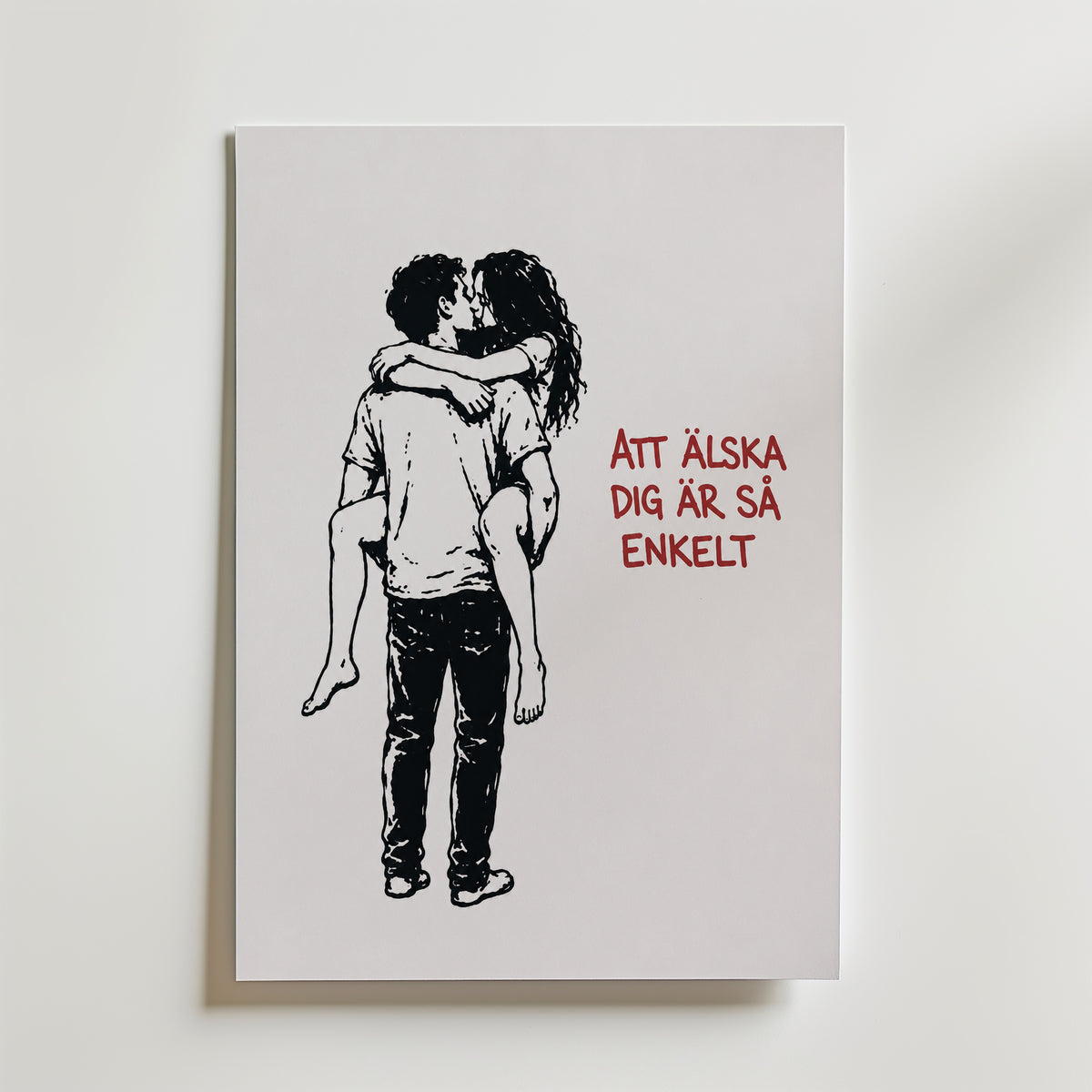 Älska Enkelt Poster – canvas utan passepartout