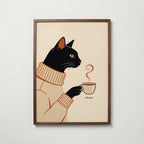 Caffè Gatto Poster – valnötsram