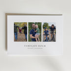 Personlig familjeposter 3 foton liggande