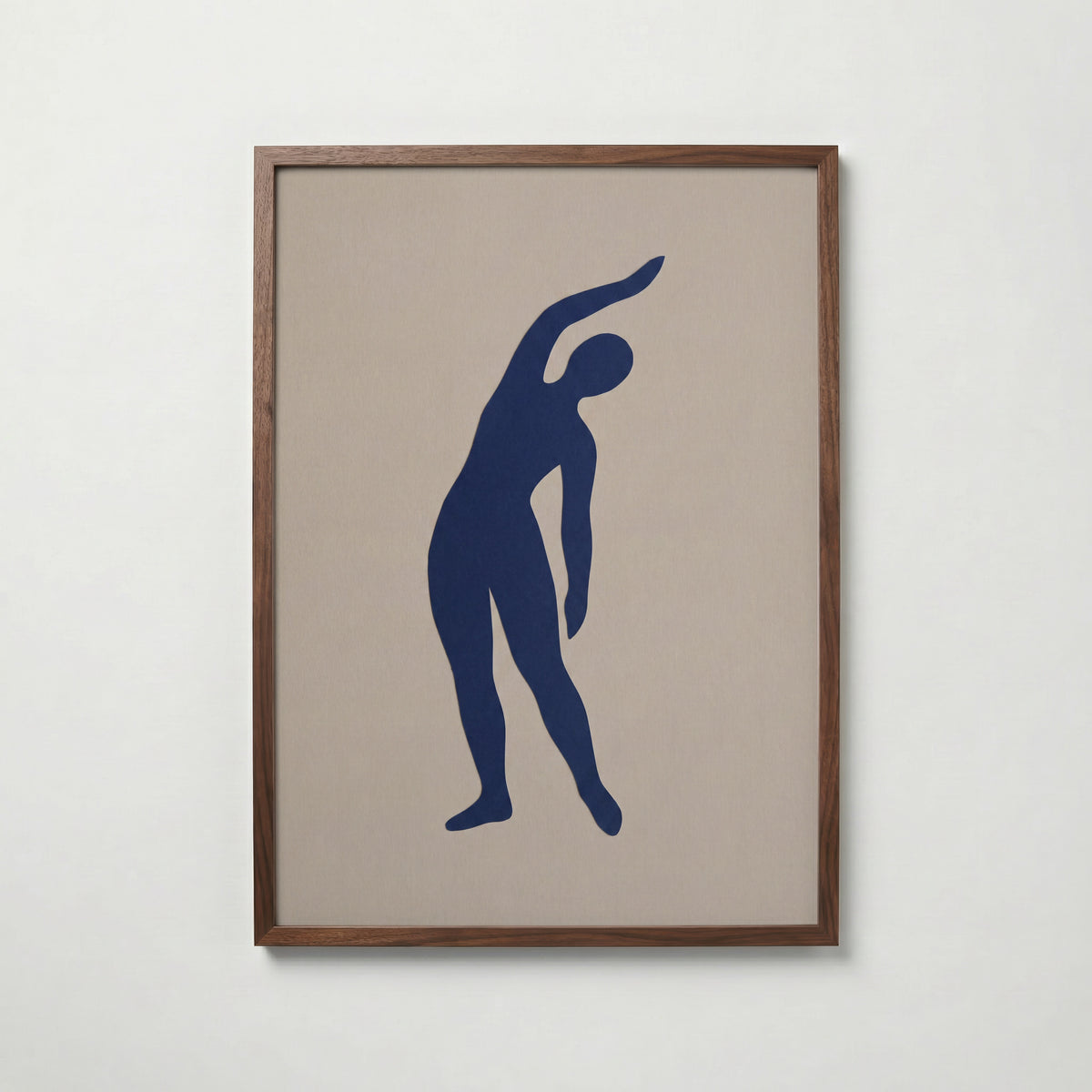 Blue Figure II Poster – valnötsram