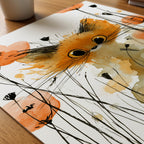Fox in the Wetlands – närbild på papper