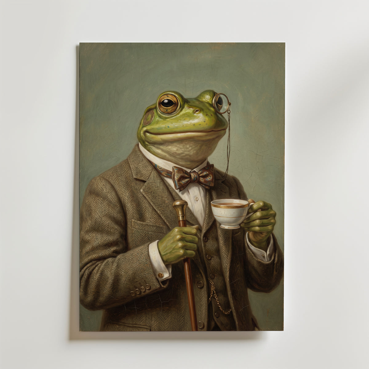 Gentleman Frog Poster – canvas utan passepartout