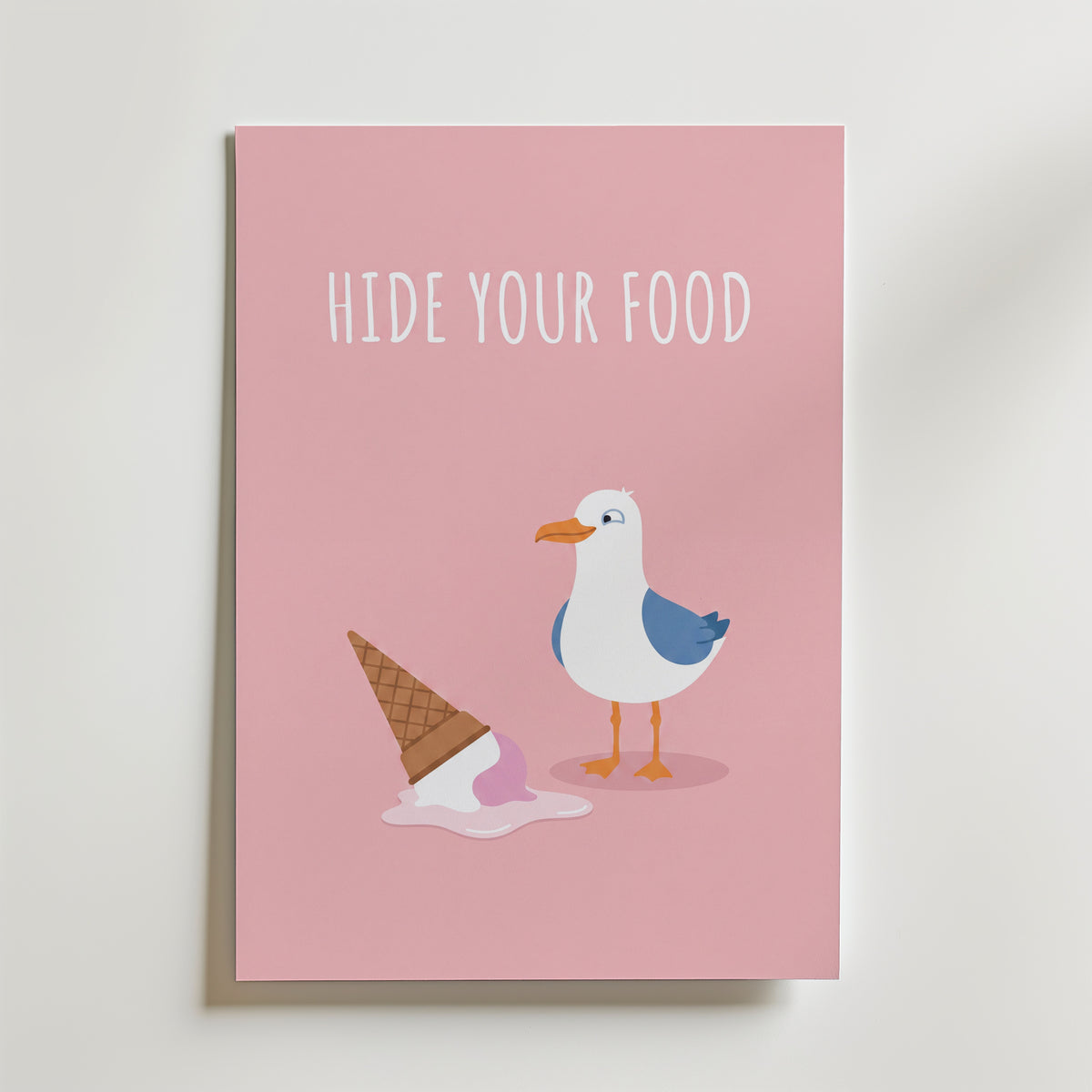 Hide Your Food Poster – canvas utan passepartout