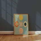 Hilma af Klint The Four Worlds affisch på vägg i inrett rum – Bozetto poster i hög kvalitet