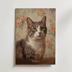 Personlig husdjursposter vintage blomster