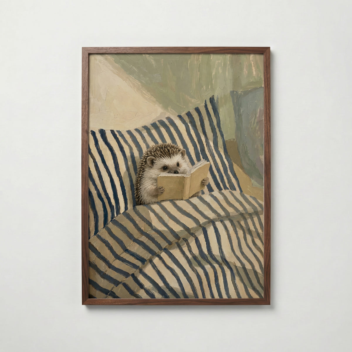 Reading Hedgehog Poster – valnötsram