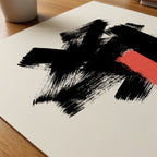 Ink & Coral Poster – närbild på papper