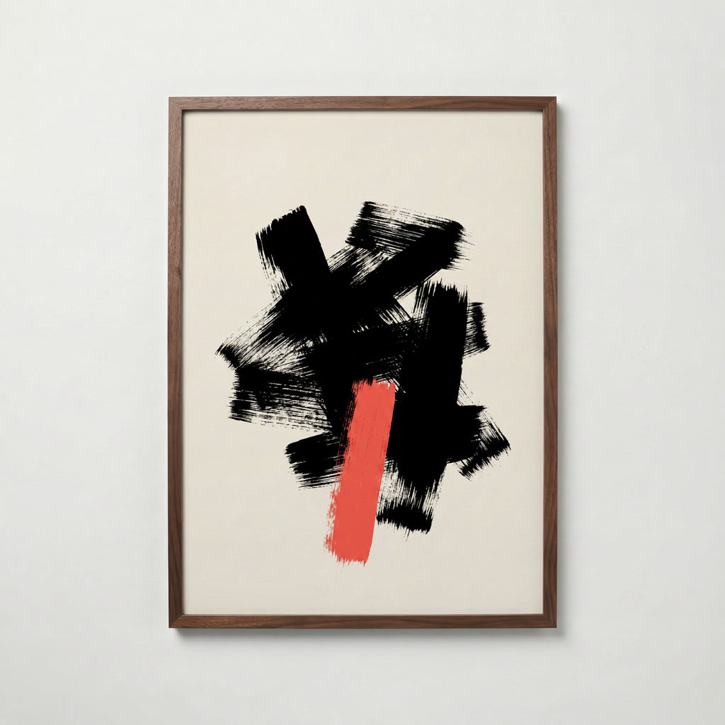 Ink & Coral Poster – valnötsram