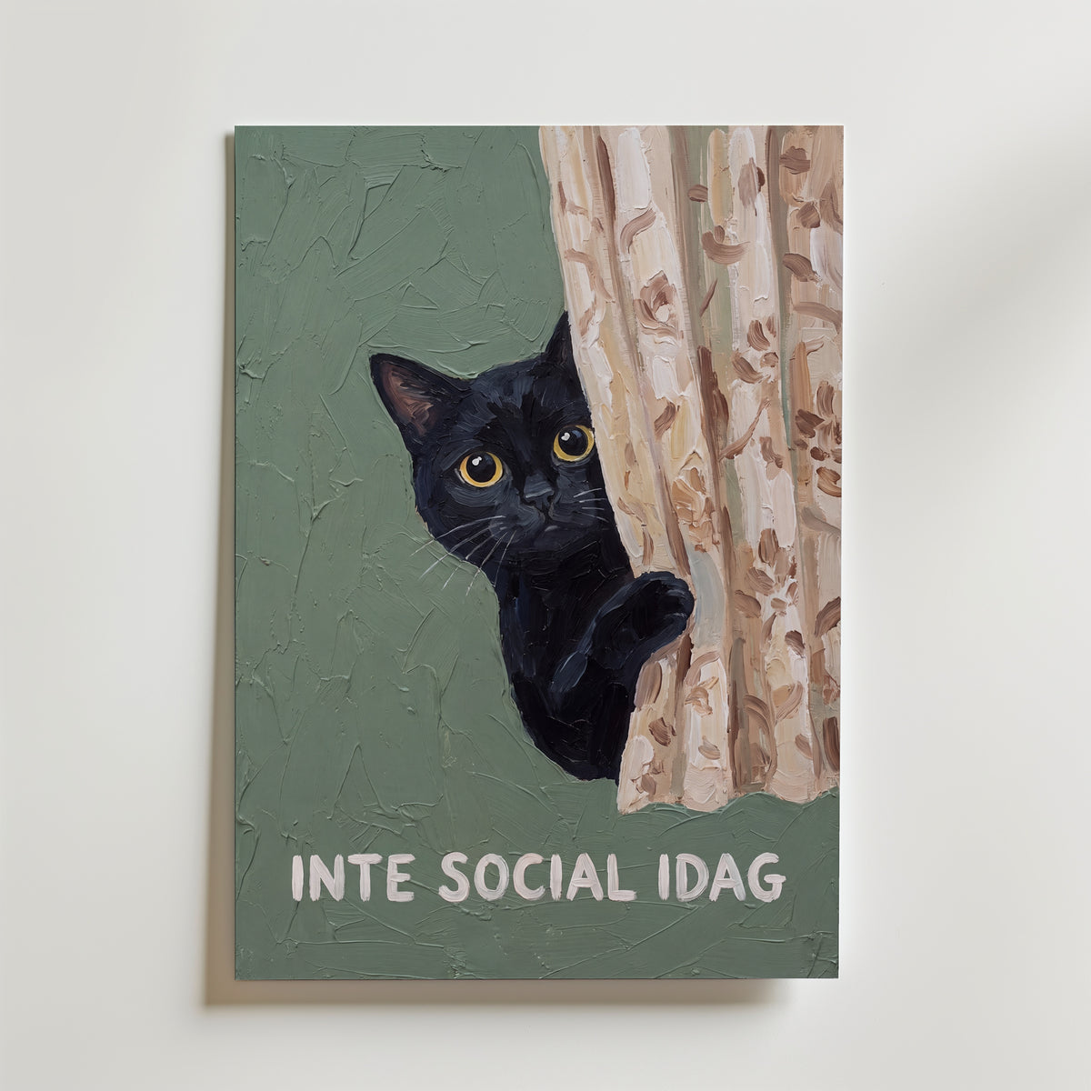 Inte Social Idag Poster – canvas utan passepartout