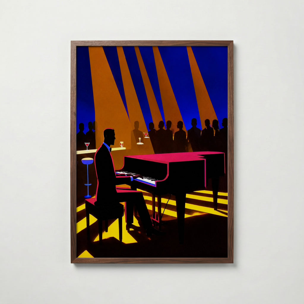 Calm and Collective Jazz Poster – valnötsram