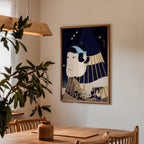 Kabuki Spirit Poster i sovrum, japanskt träsnitt, tryckt i Sverige