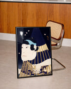 Kabuki Spirit Poster i hall, dramatisk kabukifigur, från Bozetto
