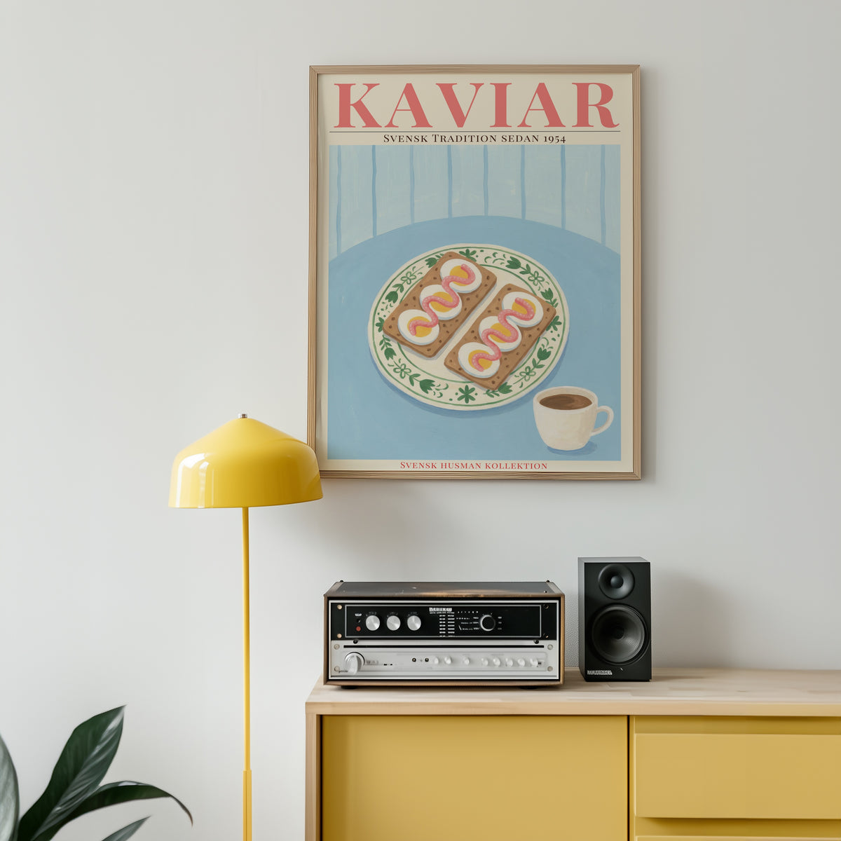 Kaviar Knäckebröd och Ägg poster i inredningsmiljö från Bozetto i hög kvalitet