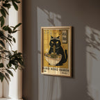 Kuro Neko Ramen Cat poster på vägg i hemmiljö – Bozetto