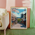 Kyoto Japan poster i stilren interiör – Bozetto