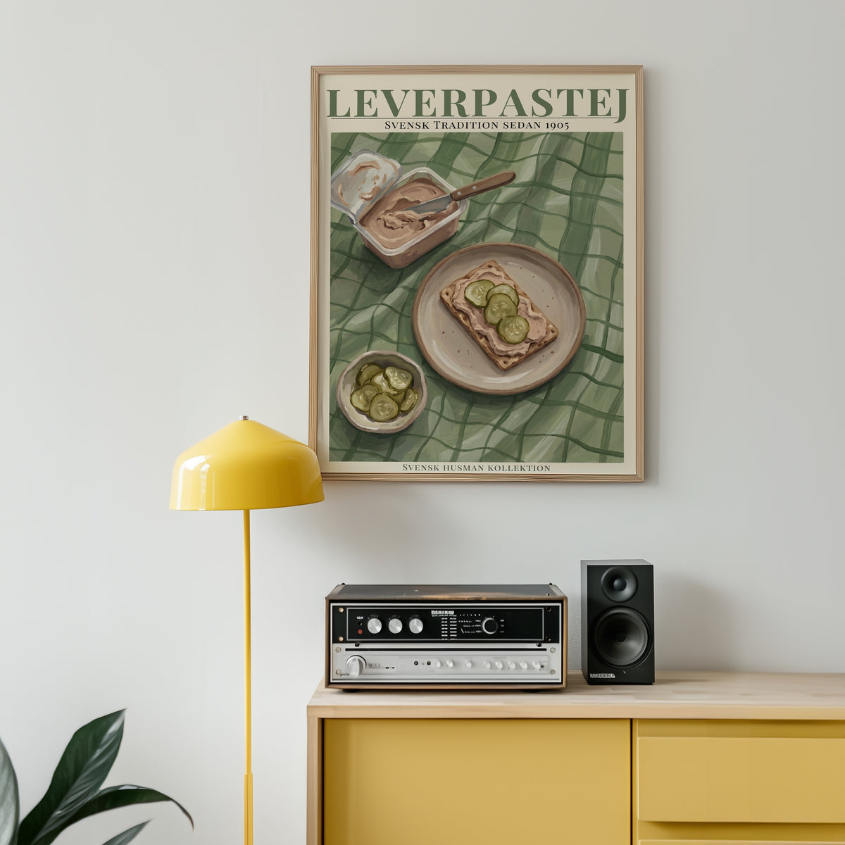 Leverpastej affisch på vägg i modernt hem – Bozetto