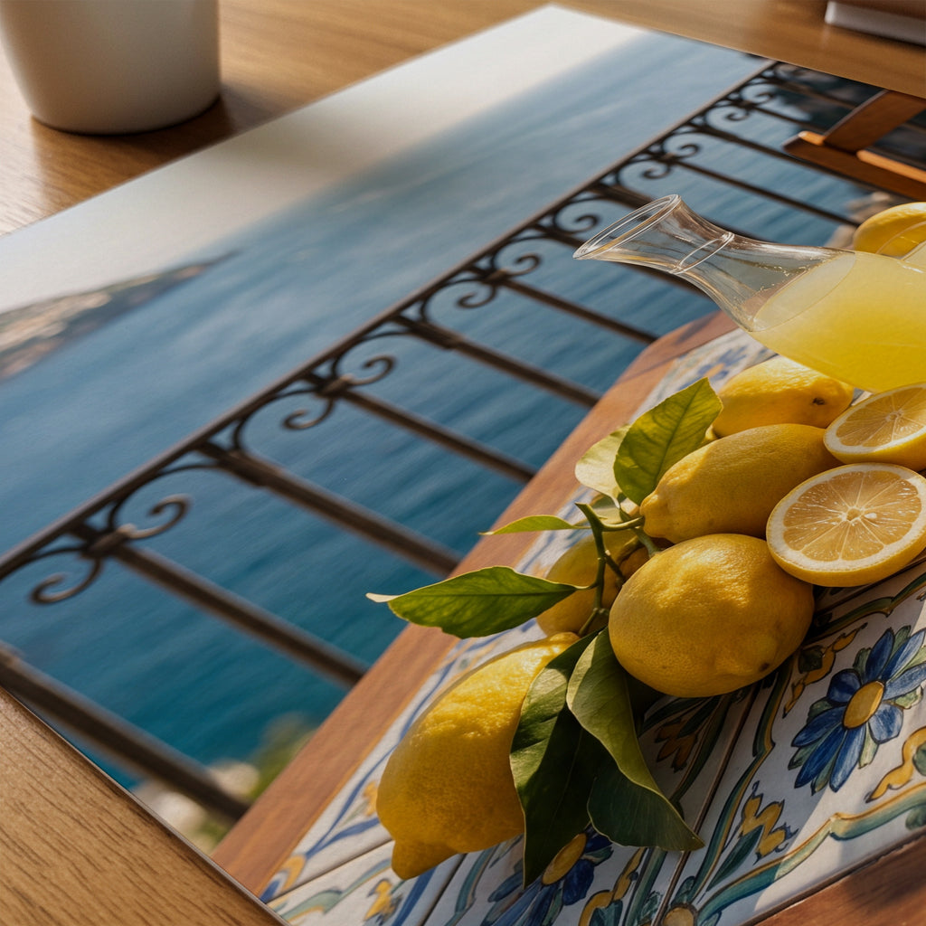 Limoncello på Terrassen Poster – närbild på papper